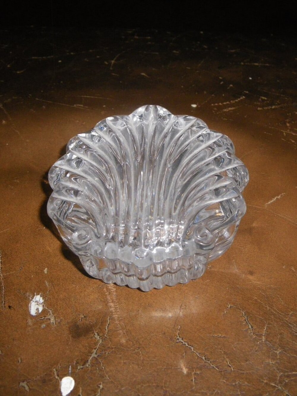 Vintage Small Glass Jewelry Trinket Knickknack Box